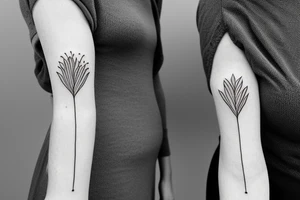 Two sisters holding eachother. Single line. Minimalist. Simple. Dainty. Floral. tattoo idea