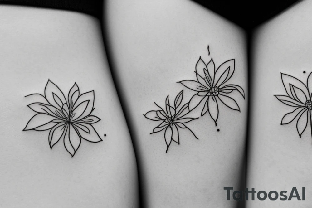 Two sisters holding eachother. Single line. Minimalist. Simple. Dainty. Floral. tattoo idea