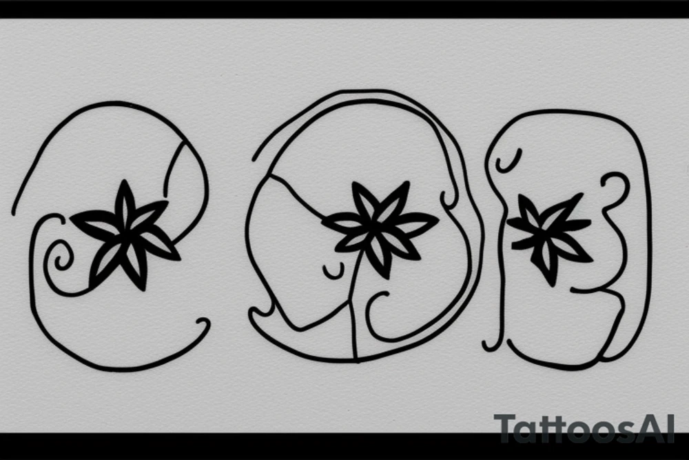 Two sisters. Single line. Minimalist. Simple. Dainty. 1 inch. tattoo idea