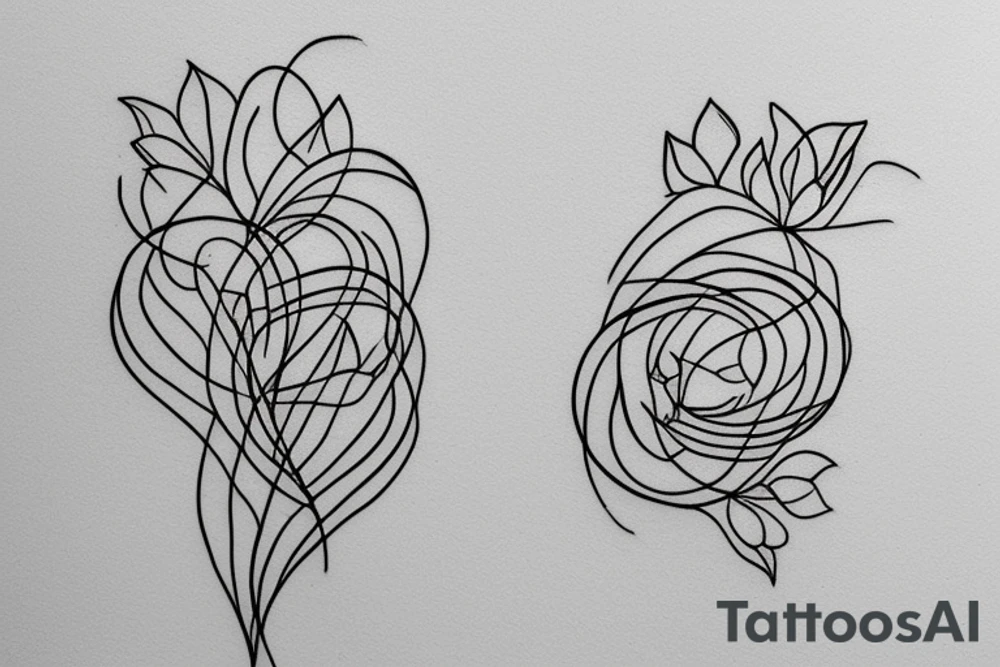 Sisters. Single line. Minimalist. Simple. Dainty. 1 inch. tattoo idea
