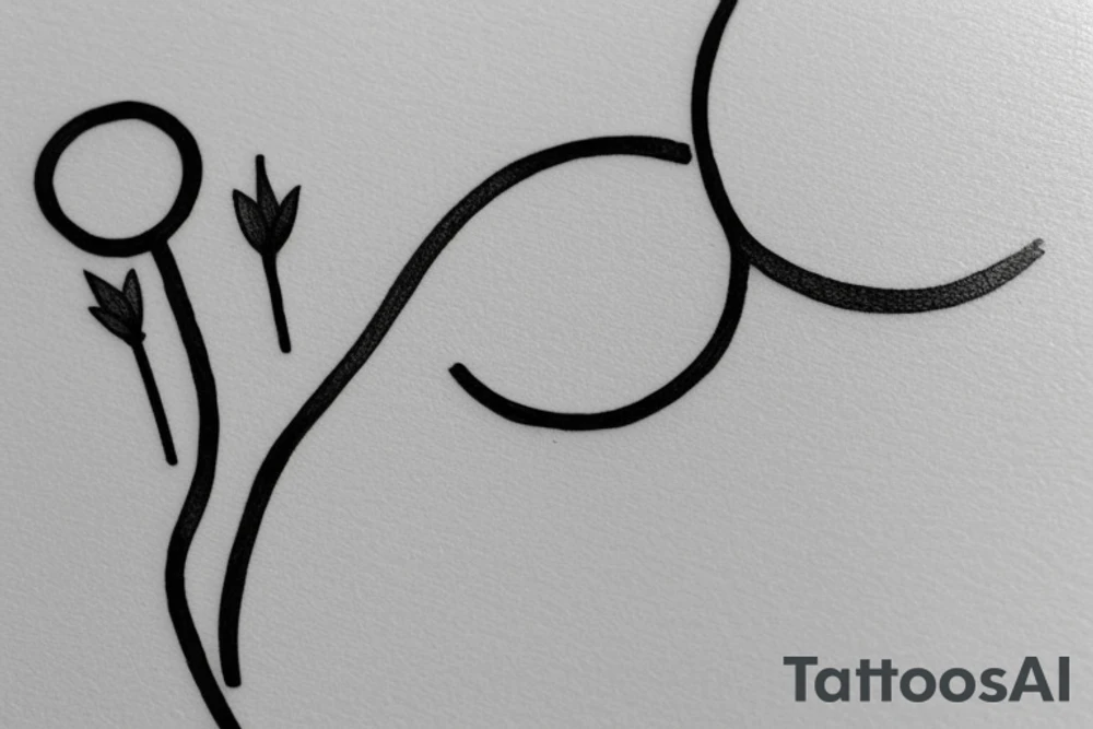 Sisters. Single line. Minimalist. Simple. Dainty. 1 inch. tattoo idea