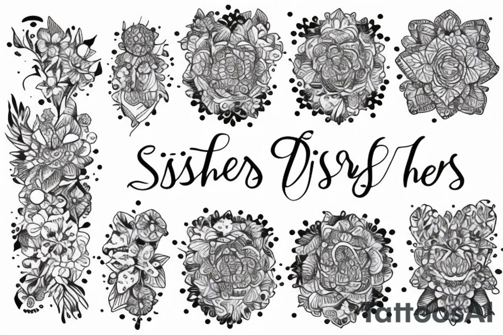 Sisters. Simple. Dainty. 1 inch. tattoo idea