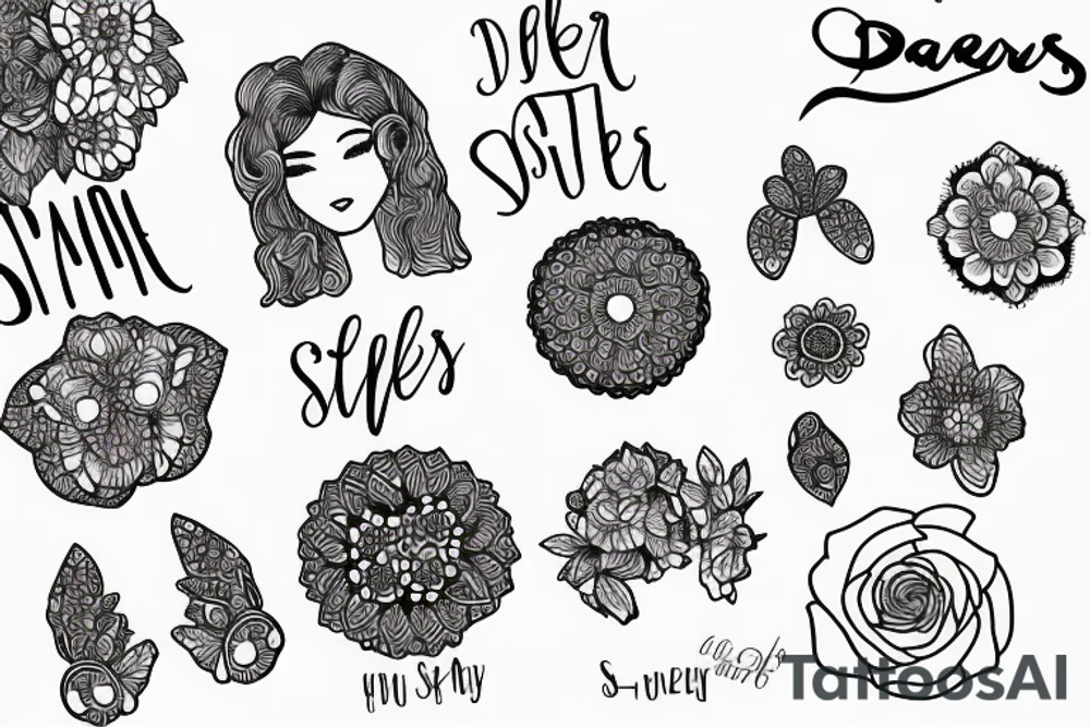 Sisters. Simple. Dainty. 1 inch. tattoo idea