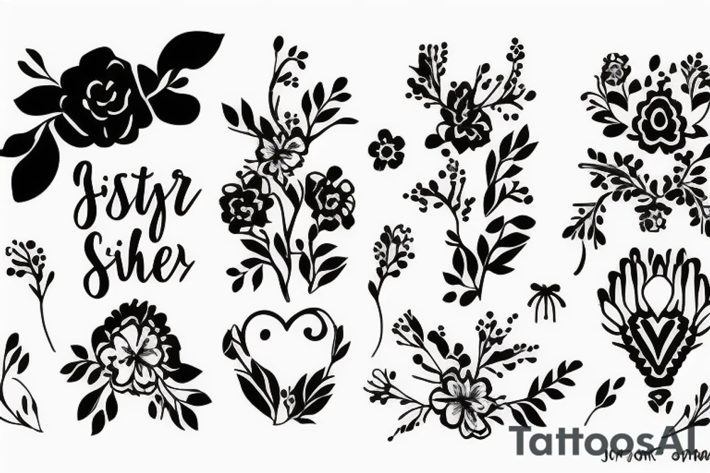 Sisters. Simple. Dainty. 1 inch. tattoo idea
