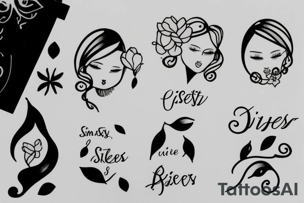 2 Sisters. Simple. Dainty. Small. tattoo idea