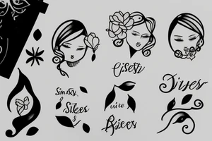 2 Sisters. Simple. Dainty. Small. tattoo idea