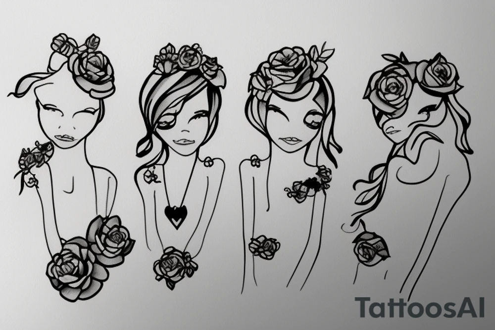 2 Sisters. Simple. Dainty. Small. tattoo idea