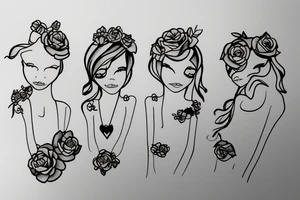 2 Sisters. Simple. Dainty. Small. tattoo idea