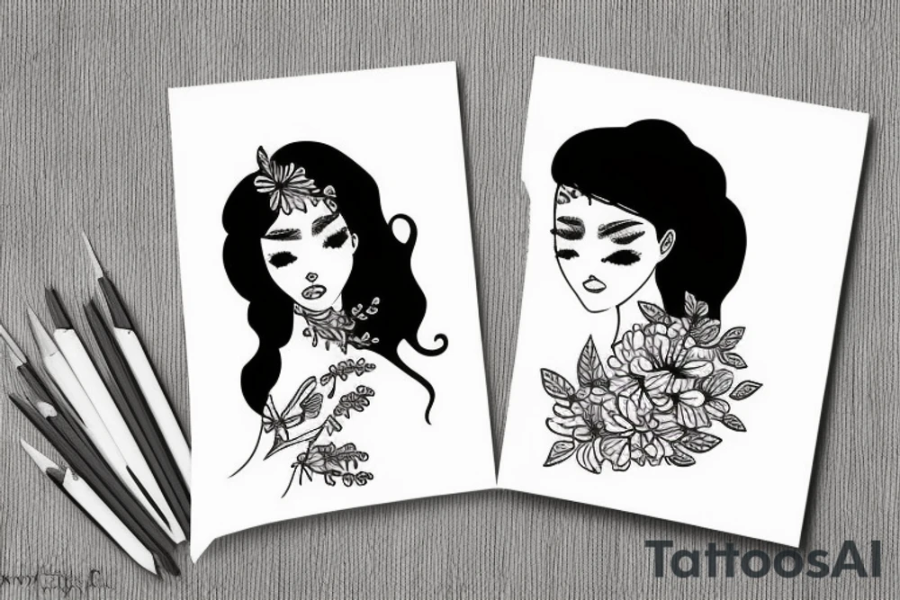 2 Sisters. Simple. Dainty. Small. tattoo idea