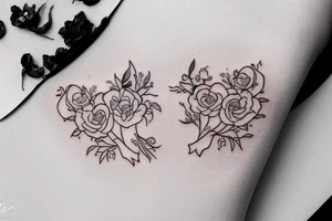 2 Sisters hugging. Simple. Dainty. Small. tattoo idea