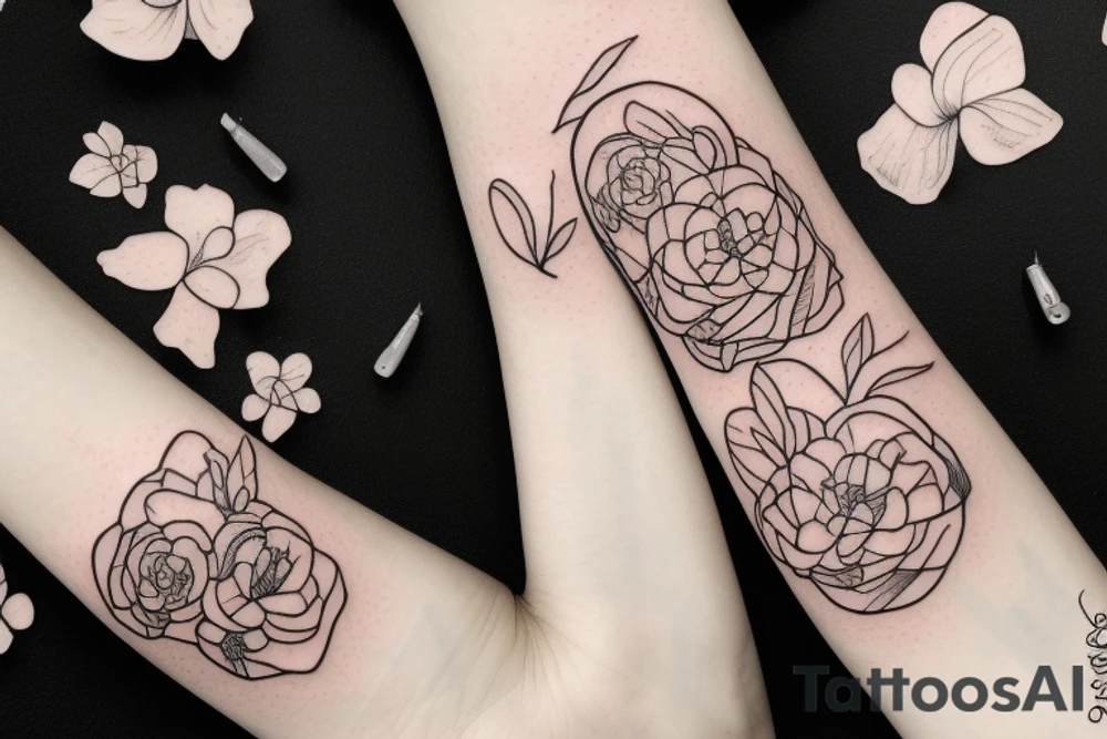 2 Sisters hugging. Simple. Dainty. Small. tattoo idea