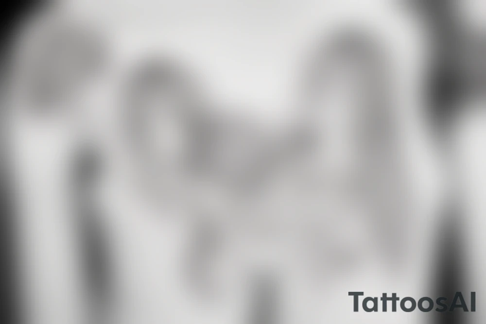 2 Sisters hugging. Simple. Dainty. Small. tattoo idea