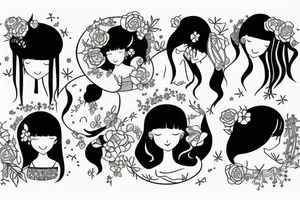 2 Sisters hugging. Simple. Dainty. Small. tattoo idea