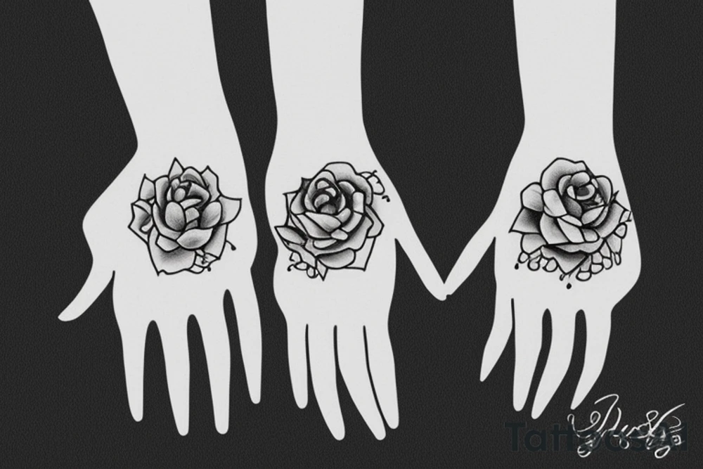 2 Sisters hugging. Simple. Dainty. Small. tattoo idea
