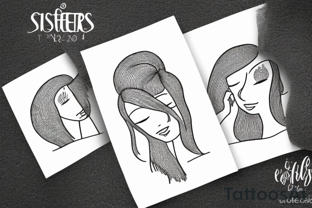 2 Sisters hugging. Simple. Dainty. Small. tattoo idea