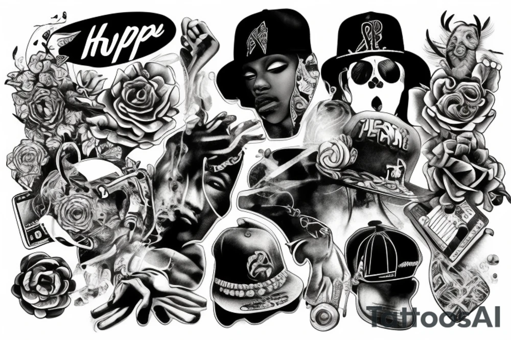 Hip hop artistry tattoo idea