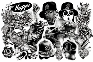 Hip hop artistry tattoo idea