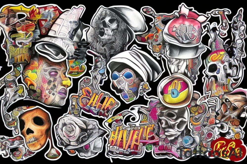 Hip hop artistry tattoo idea