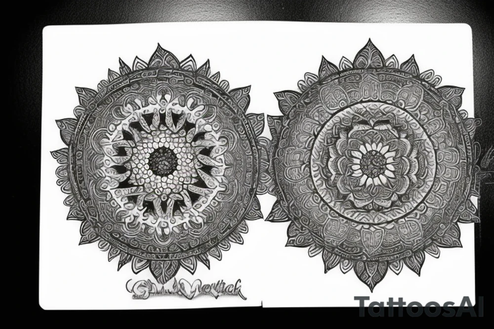 Genisha mandala tattoo idea
