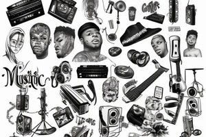 Music rapper tattoo idea
