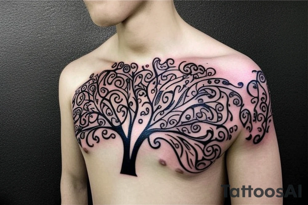 Tree of life chest tattoo tattoo idea