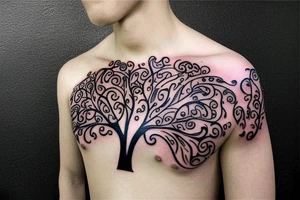 Tree of life chest tattoo tattoo idea