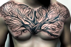 Tree of life chest tattoo tattoo idea