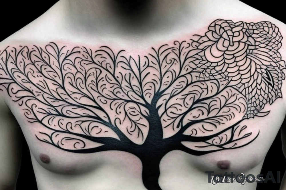 Tree of life chest tattoo tattoo idea