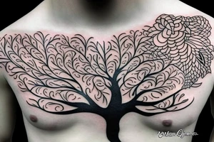Tree of life chest tattoo tattoo idea