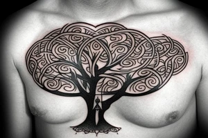 Tree of life chest tattoo tattoo idea