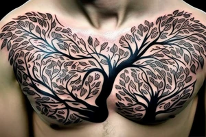 Tree of life chest tattoo tattoo idea