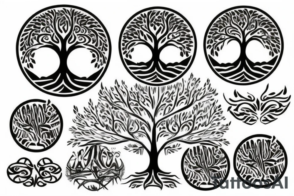Tree of life chest tattoo tattoo idea