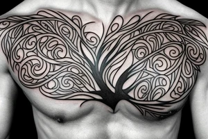 Tree of life chest tattoo tattoo idea