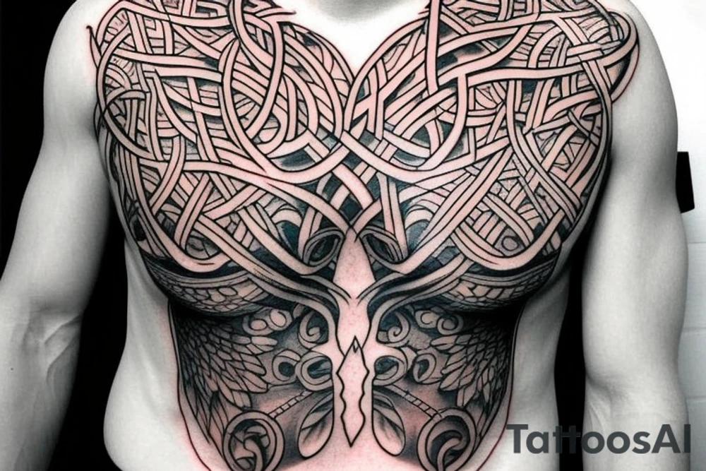 Tree of life chest tattoo tattoo idea