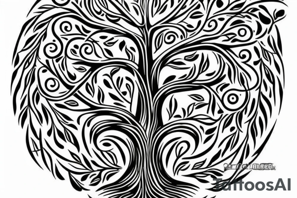 Tree of life chest tattoo tattoo idea