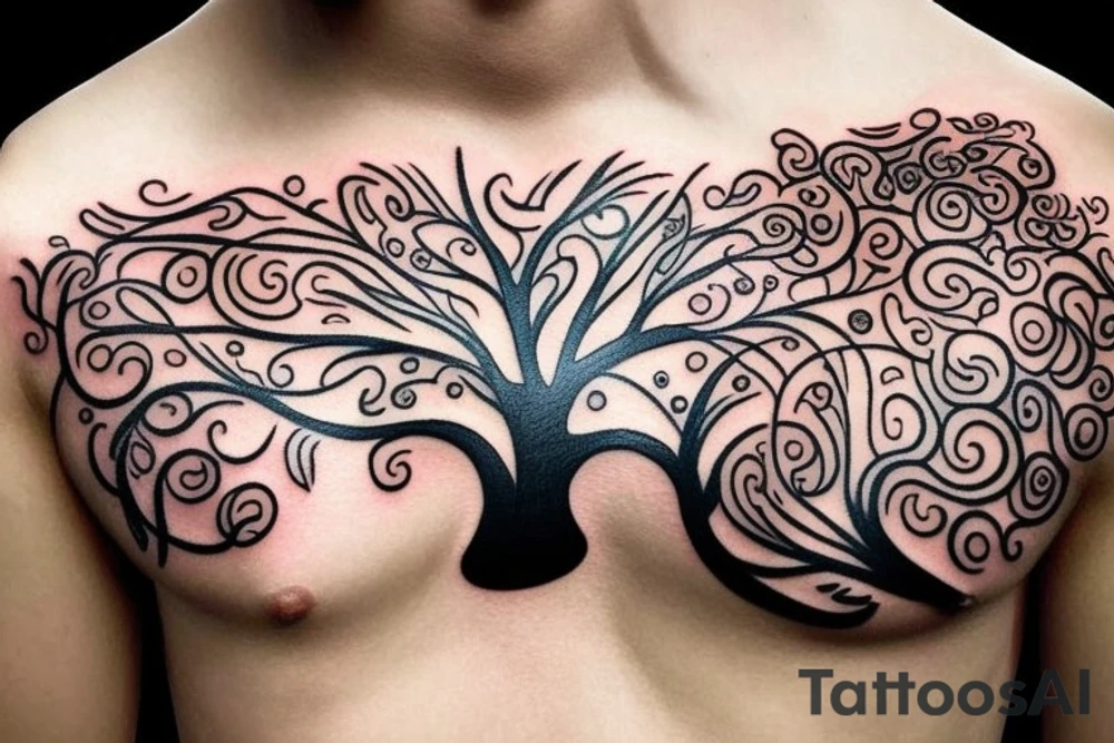 Tree of life chest tattoo tattoo idea