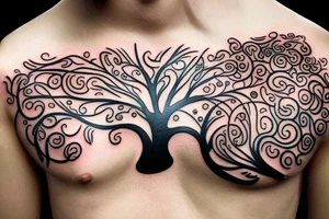 Tree of life chest tattoo tattoo idea