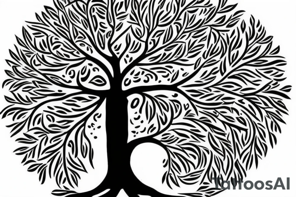 Tree of life chest tattoo tattoo idea