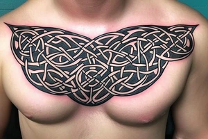 Tree of life Celtic faces
chest tattoo tattoo idea