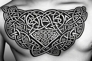 Tree of life Celtic faces
chest tattoo tattoo idea