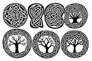 Tree of life Celtic faces
chest tattoo tattoo idea