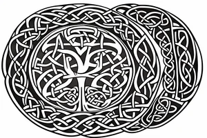 Tree of life Celtic faces
chest tattoo tattoo idea