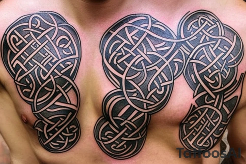 Celtic style chest tattoos tattoo idea