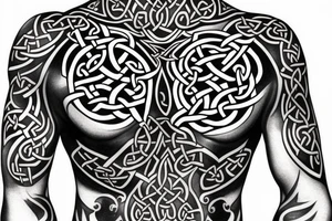 Celtic style chest tattoos tattoo idea