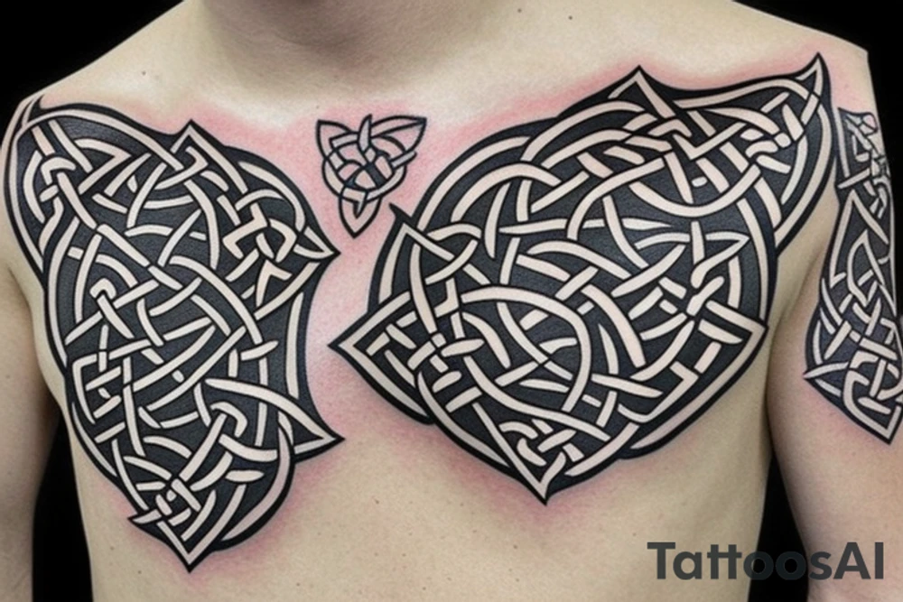 Celtic style chest tattoos tattoo idea