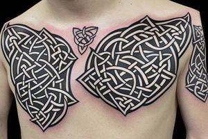 Celtic style chest tattoos tattoo idea