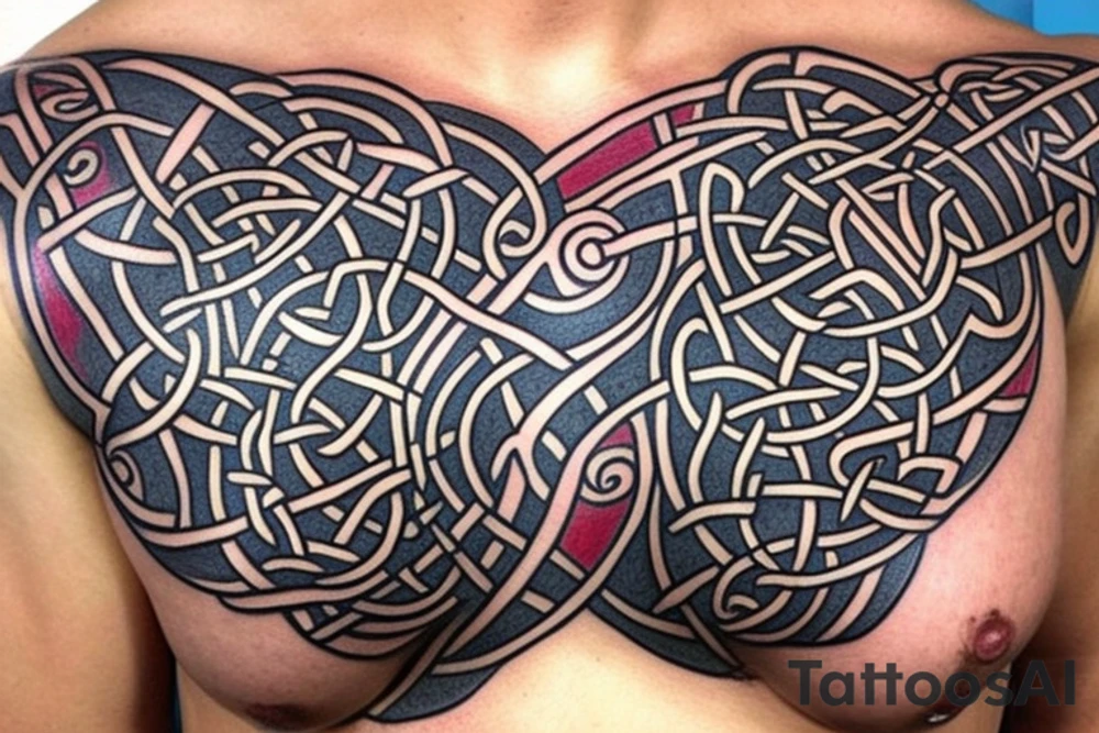 Celtic style chest tattoos tattoo idea