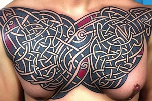 Celtic style chest tattoos tattoo idea