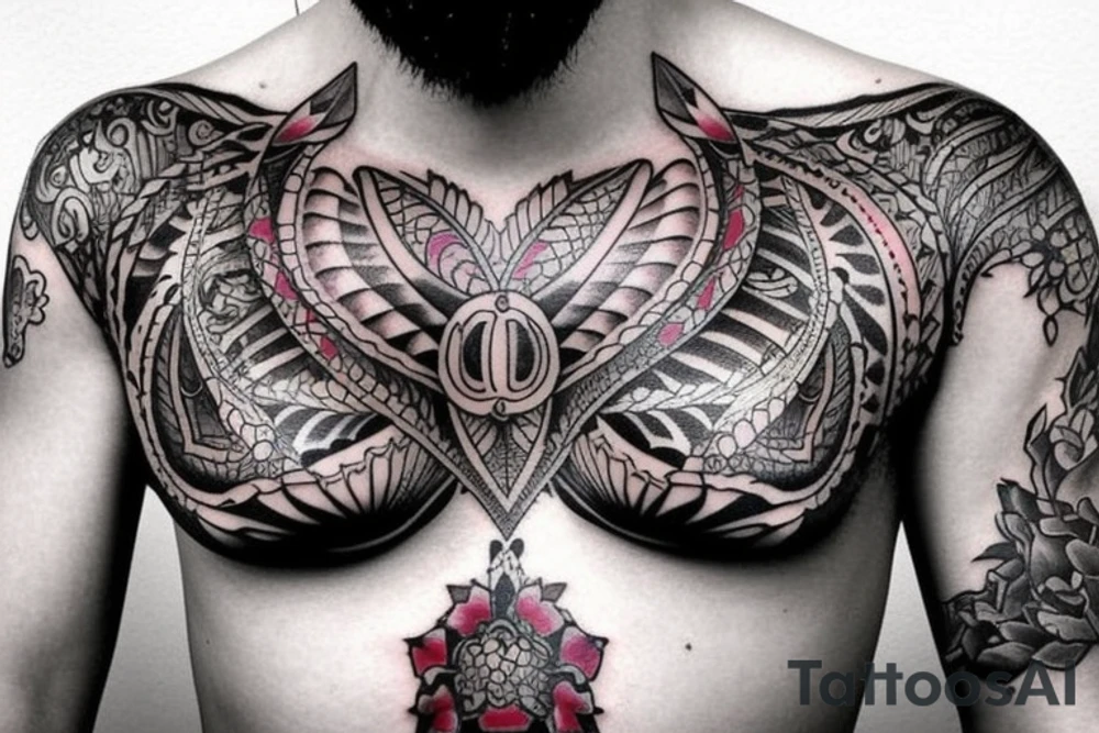 Gypsy style chest tattoos tattoo idea