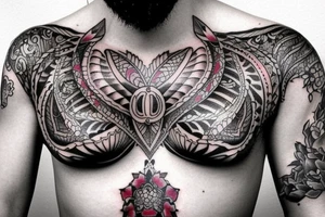 Gypsy style chest tattoos tattoo idea